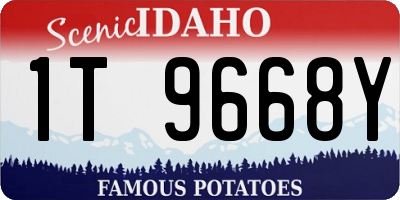 ID license plate 1T9668Y