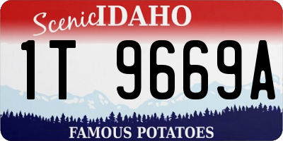 ID license plate 1T9669A