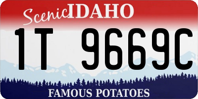ID license plate 1T9669C