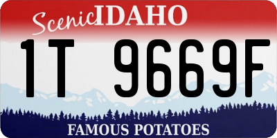 ID license plate 1T9669F