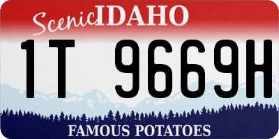 ID license plate 1T9669H