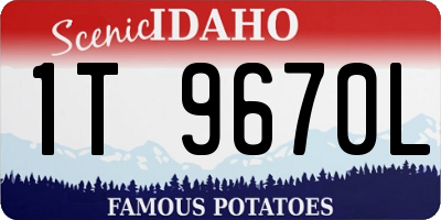 ID license plate 1T9670L