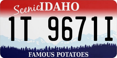 ID license plate 1T9671I