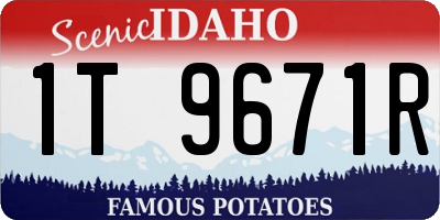 ID license plate 1T9671R