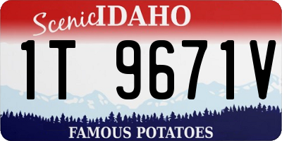 ID license plate 1T9671V