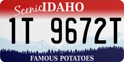 ID license plate 1T9672T