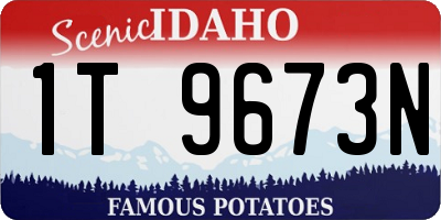 ID license plate 1T9673N