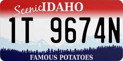 ID license plate 1T9674N