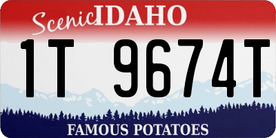 ID license plate 1T9674T