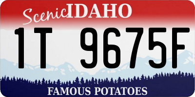 ID license plate 1T9675F