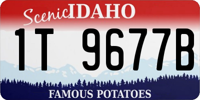 ID license plate 1T9677B