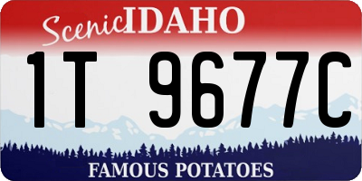 ID license plate 1T9677C