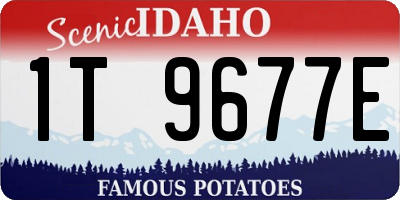 ID license plate 1T9677E