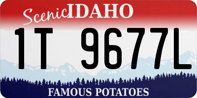ID license plate 1T9677L