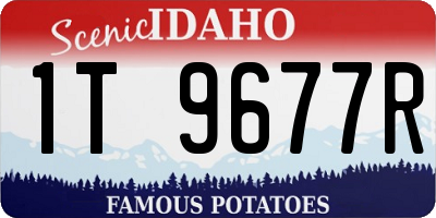 ID license plate 1T9677R