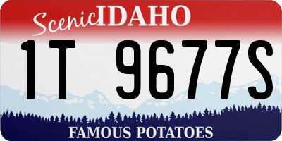 ID license plate 1T9677S