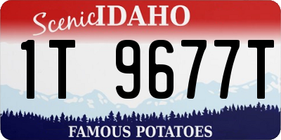 ID license plate 1T9677T