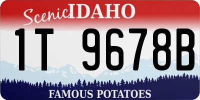 ID license plate 1T9678B