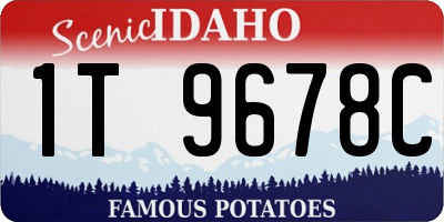 ID license plate 1T9678C