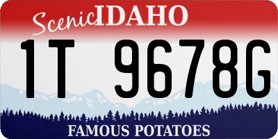 ID license plate 1T9678G