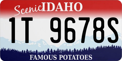 ID license plate 1T9678S