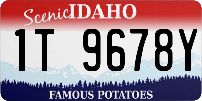 ID license plate 1T9678Y