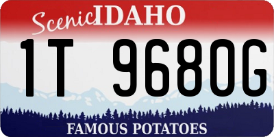 ID license plate 1T9680G