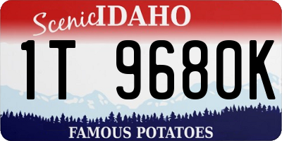 ID license plate 1T9680K