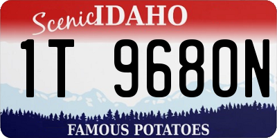 ID license plate 1T9680N