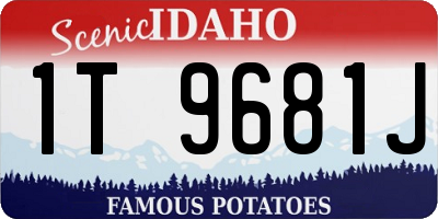 ID license plate 1T9681J
