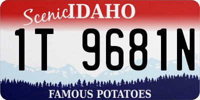 ID license plate 1T9681N