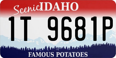 ID license plate 1T9681P