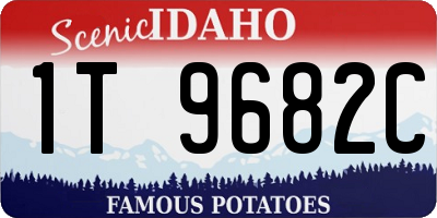 ID license plate 1T9682C