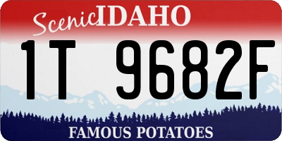 ID license plate 1T9682F