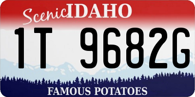 ID license plate 1T9682G
