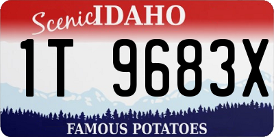 ID license plate 1T9683X