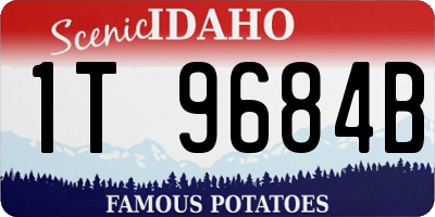 ID license plate 1T9684B