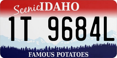 ID license plate 1T9684L