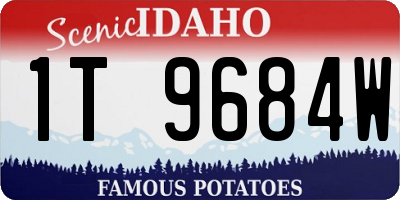 ID license plate 1T9684W