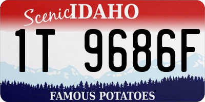ID license plate 1T9686F
