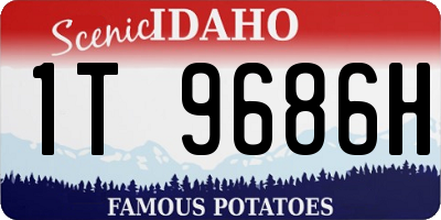 ID license plate 1T9686H