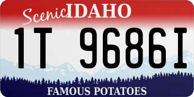 ID license plate 1T9686I