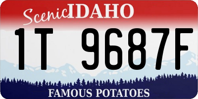 ID license plate 1T9687F