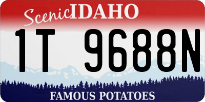 ID license plate 1T9688N