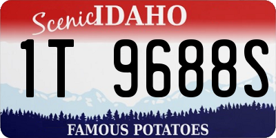 ID license plate 1T9688S