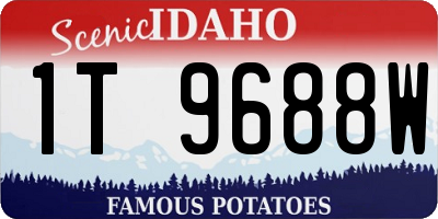 ID license plate 1T9688W