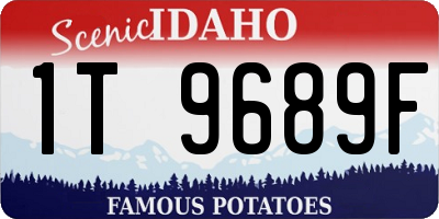 ID license plate 1T9689F