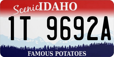 ID license plate 1T9692A