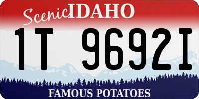ID license plate 1T9692I