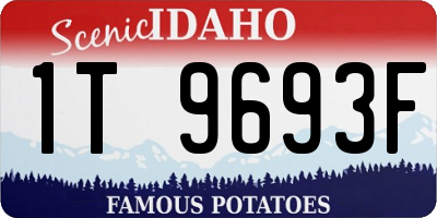 ID license plate 1T9693F